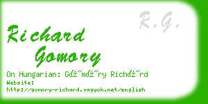 richard gomory business card